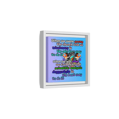 doggystyle - framed canvas art (light blue-purple wave)