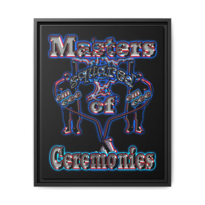 em cee squared - framed canvas art (black)