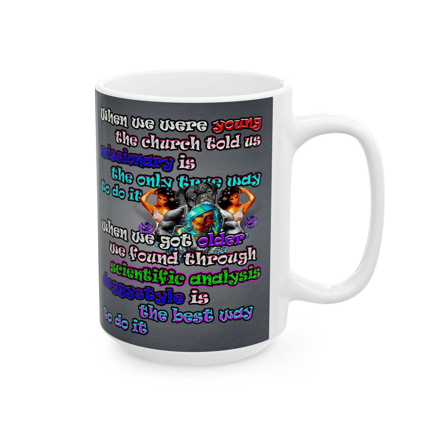 doggystyle - White Mug (grey-light grey)