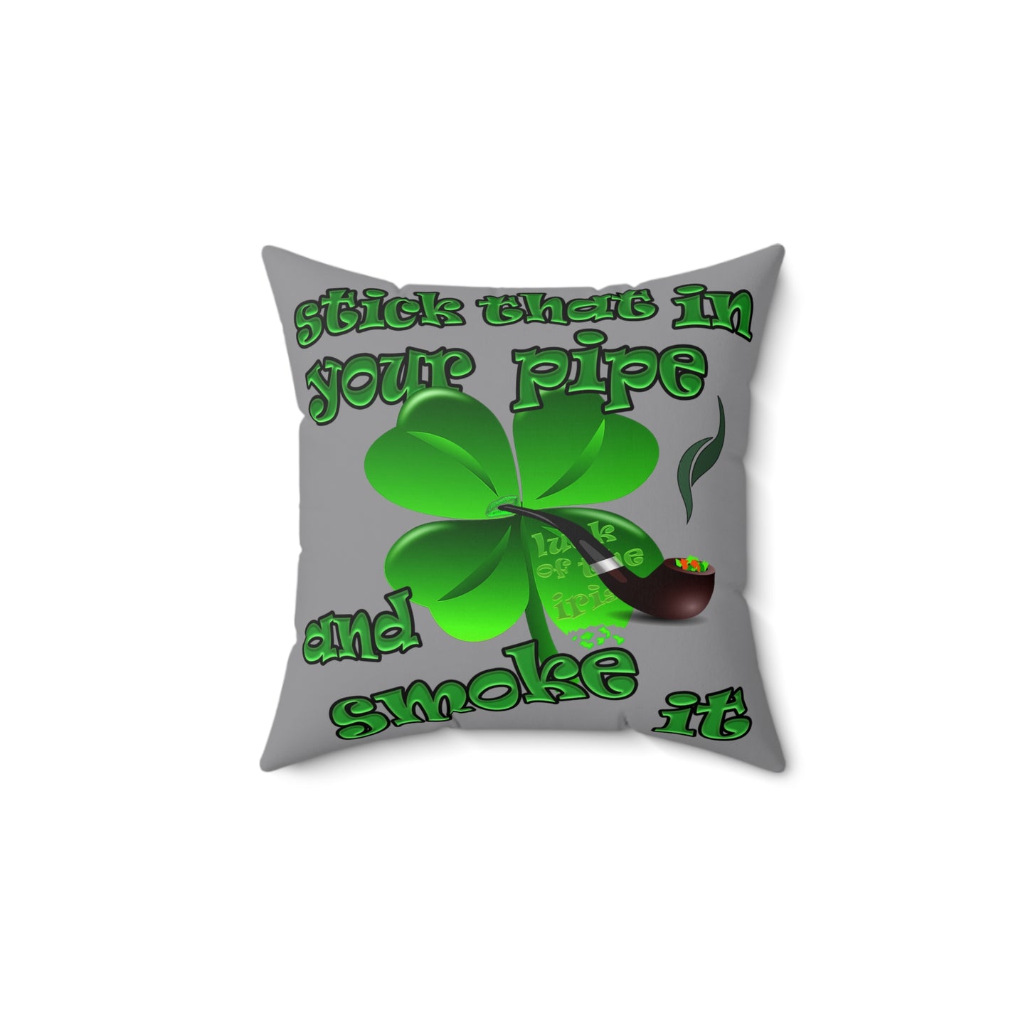 celtics logo - Spun Polyester Square Pillow - (grey)