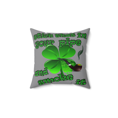 celtics logo - Spun Polyester Square Pillow - (grey)