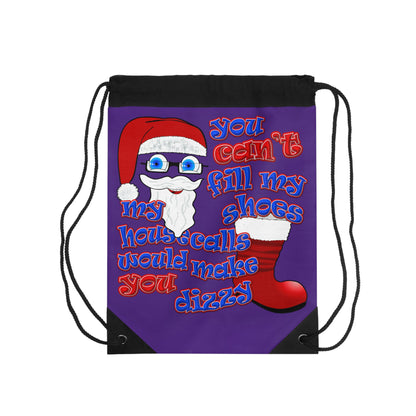santa's shoes - Drawstring Bag (purple)