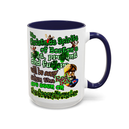 christmas spirits of boston - Accent Mug (white)