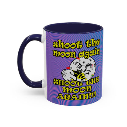 shoot the moon again - Accent Mug (light blue-purple wave)
