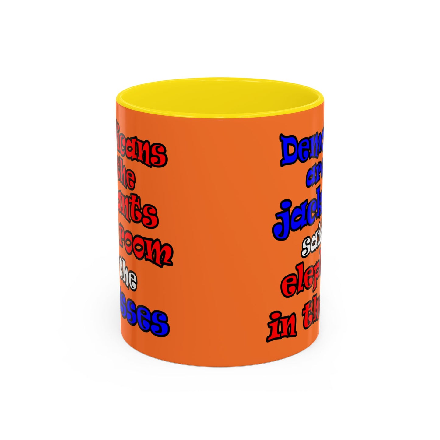 donkeys and elephants - Accent Mug (crusta)