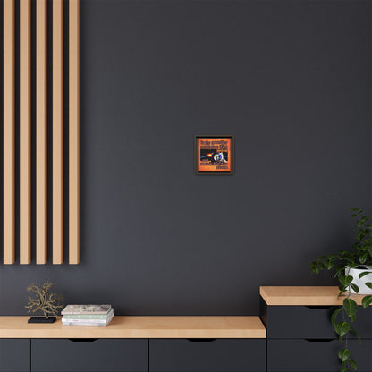 defy conquer reach - framed canvas art (burnt orange)