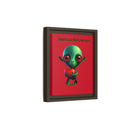 I don't care that your grey - framed canvas art (dark red)
