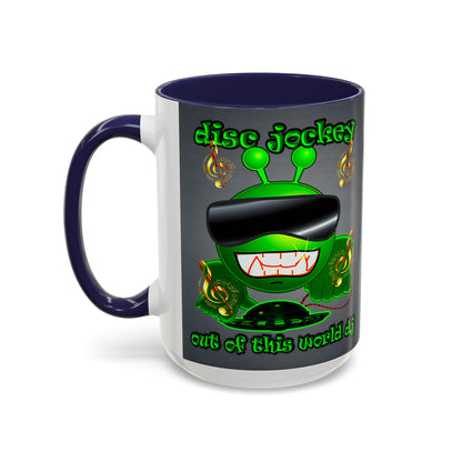 disc jockey - Accent Mug (grey-light grey)
