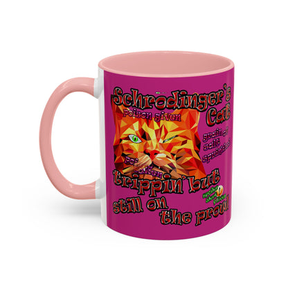 schrodinger's cat - Accent Mug (pink)