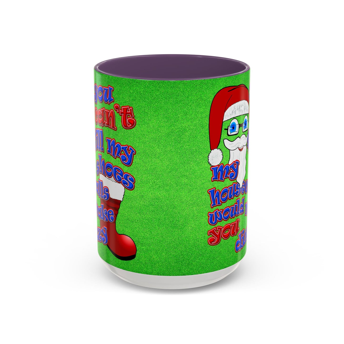 santa's shoes - Accent Mug (green turf)