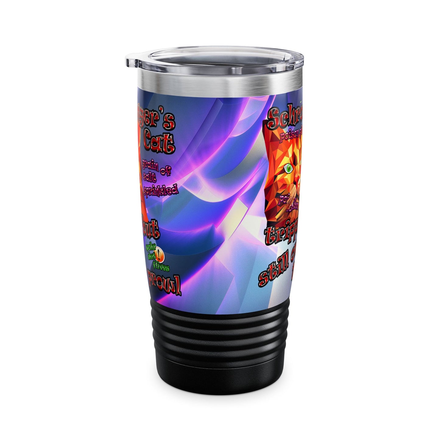 schrodinger's cat - Ringneck Tumbler, 20oz (grey-pink wave)