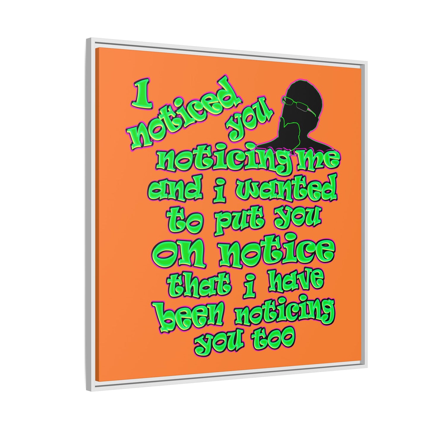 noticed you noticing - framed canvas art (crusta)