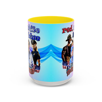 rw&b lives matter - Accent Mug (light blue-pink wave)