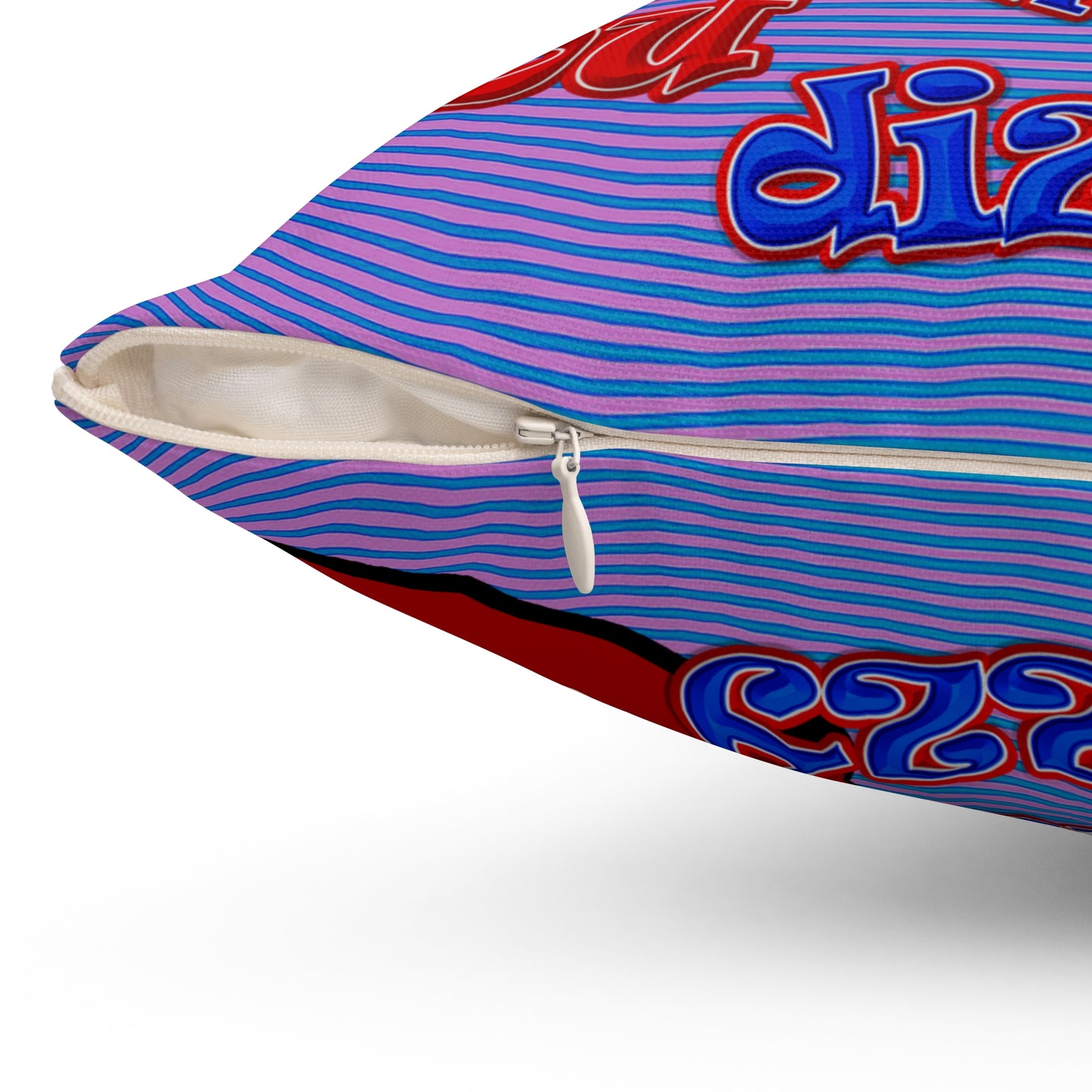 santa's shoes - Spun Polyester Square Pillow - (light blue-purple wave)