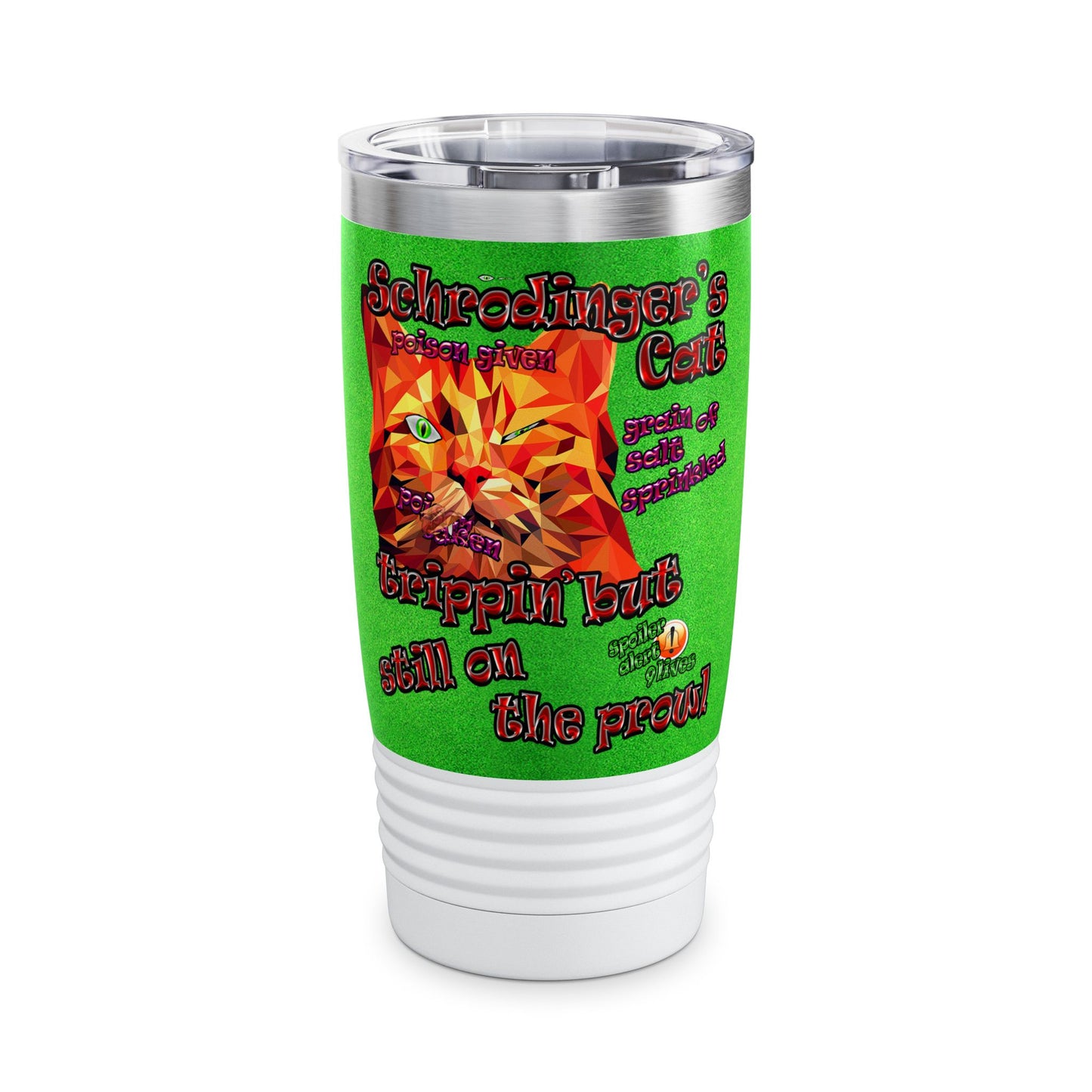 schrodinger's cat - Ringneck Tumbler, 20oz (green turf)