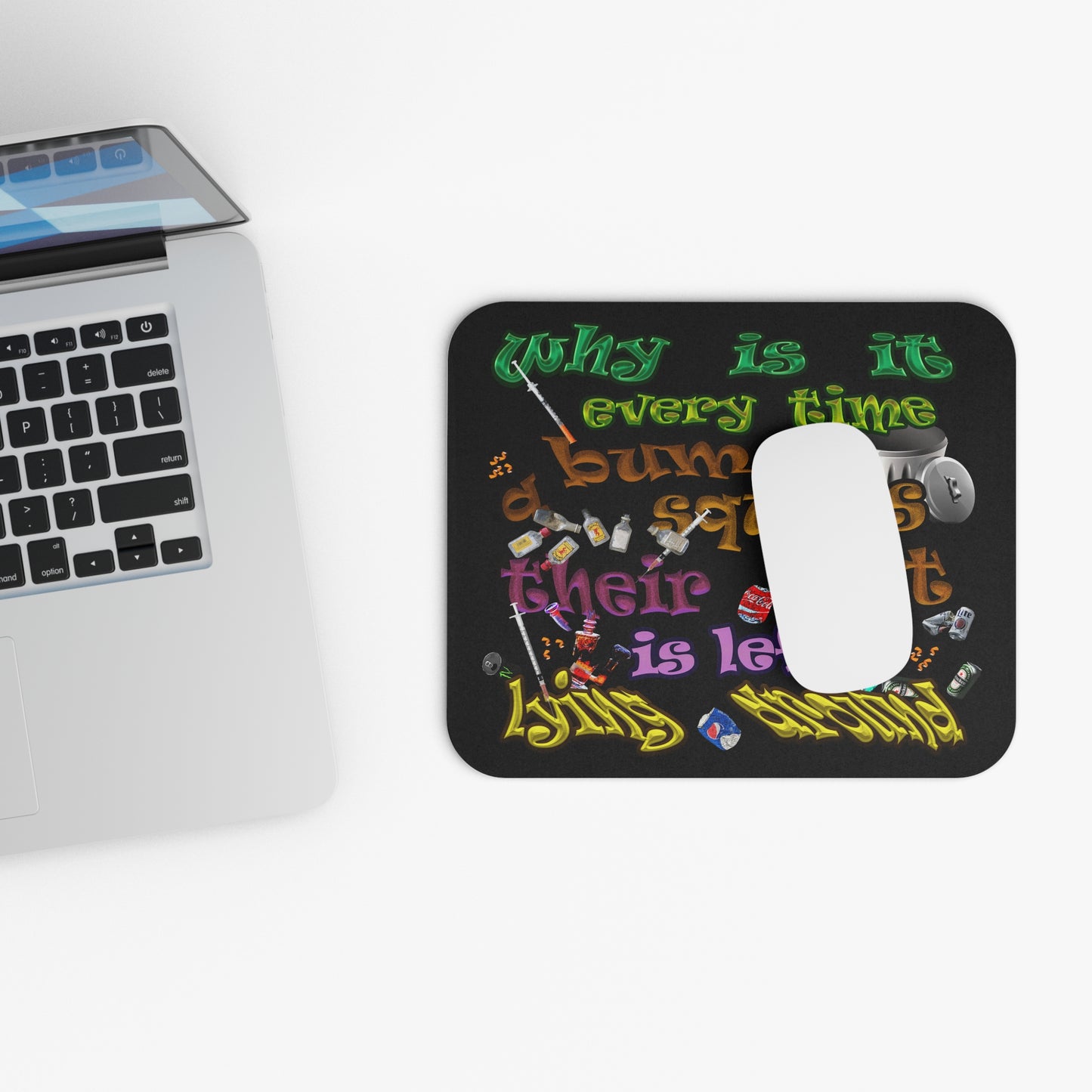 the bum's shit - Mouse Pad (Rectangle) (black)