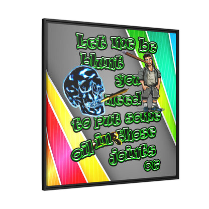 og - framed canvas art (rainbow split)