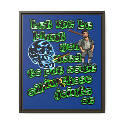 og - framed canvas art (dark blue)