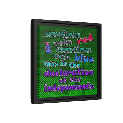 declaration of the independents - framed canvas art (logo green)