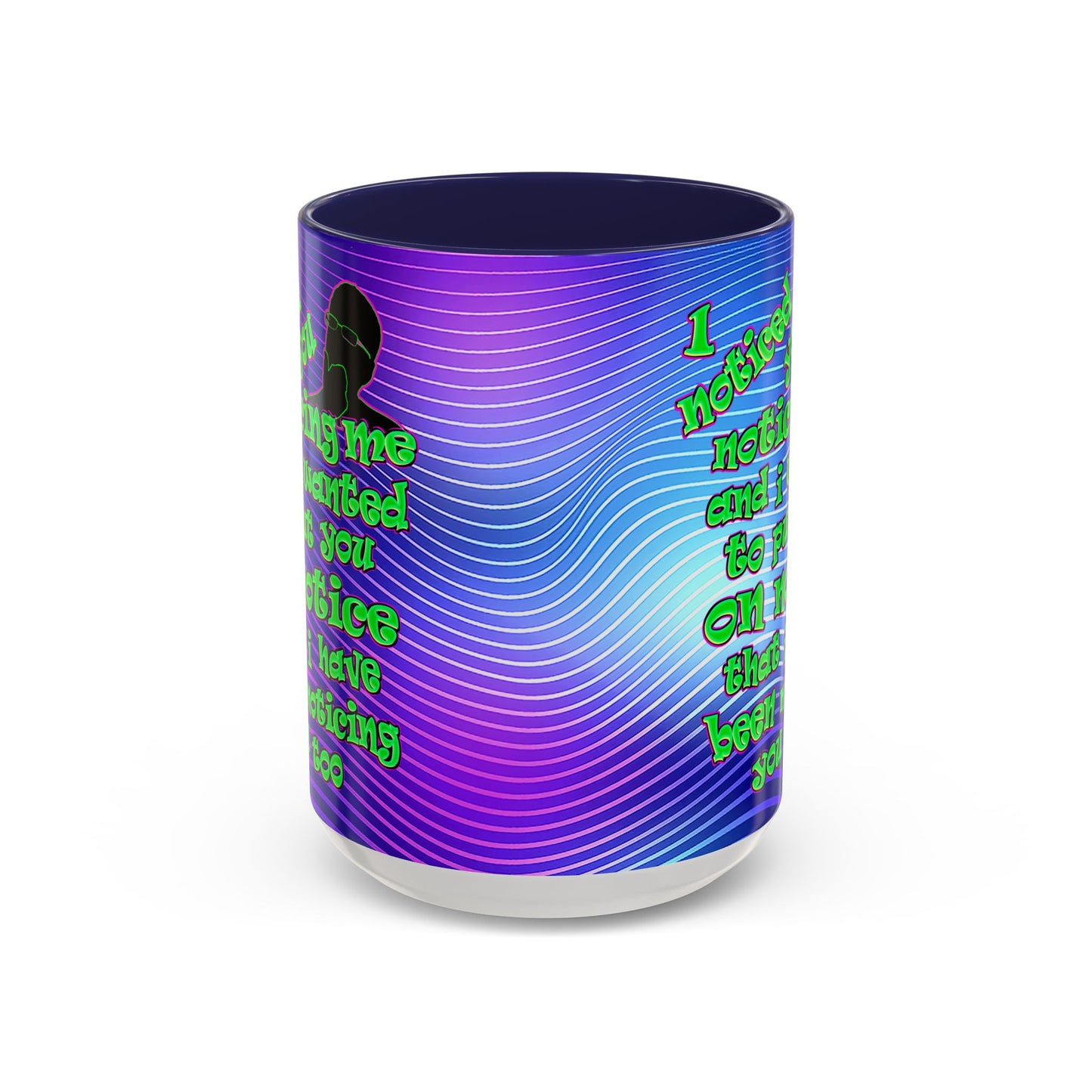 noticed you noticing - Accent Mug (purple wave)