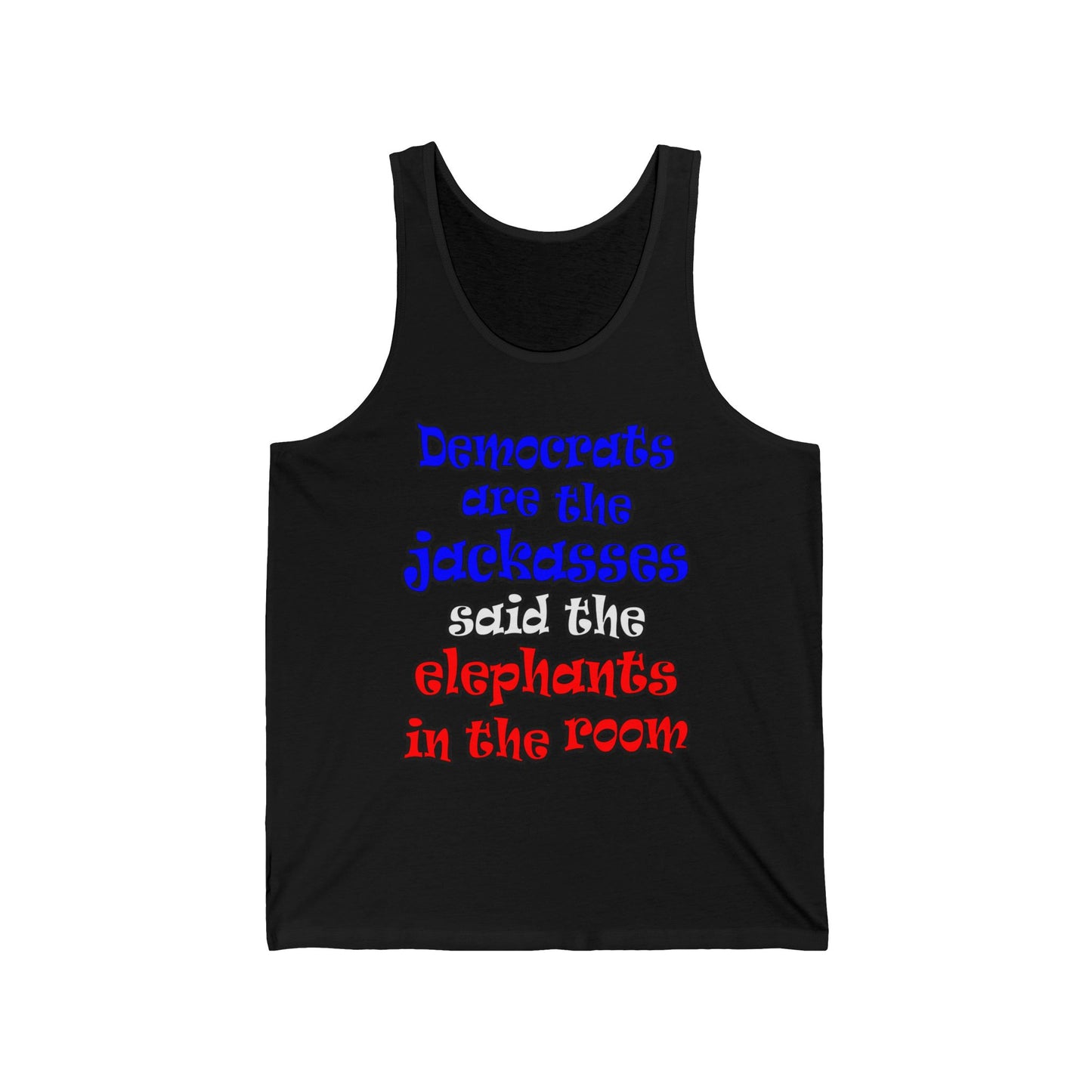 donkeys and elephants - Unisex Jersey Tank