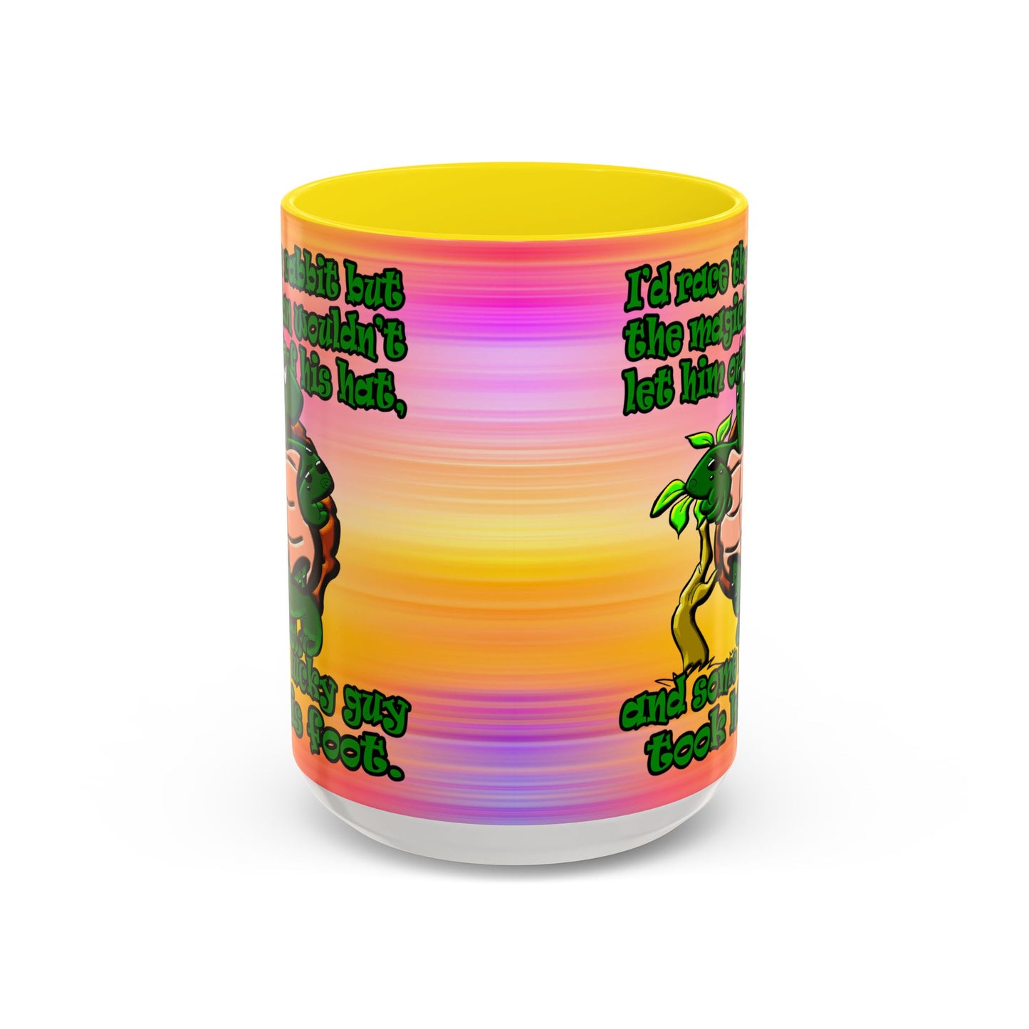 turtle race - Accent Mug (color blur)