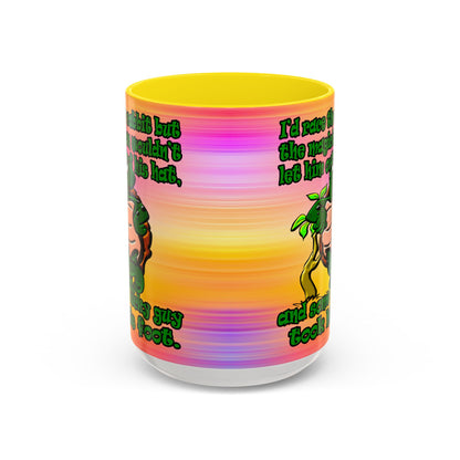 turtle race - Accent Mug (color blur)