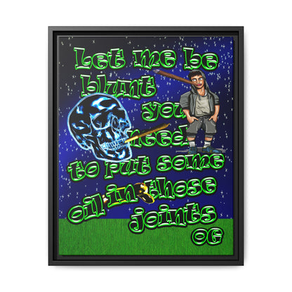 og - framed canvas art ('snoops' background)