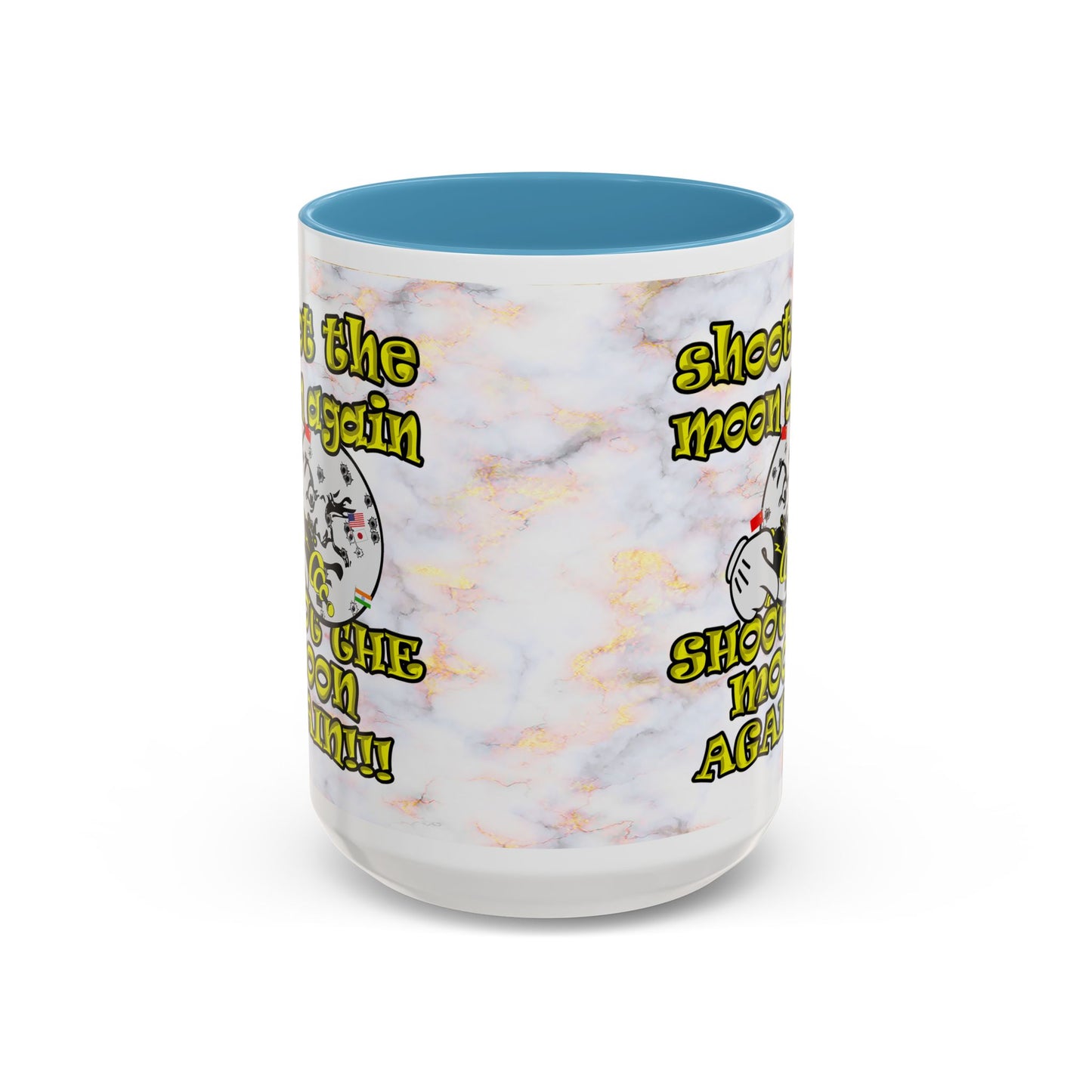 shoot the moon again - Accent Mug (white marble)