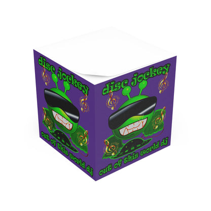 disc jockey - note cube (purple)