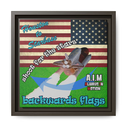 shoot for the stars - framed canvas art (green turf)