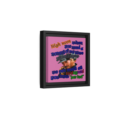 high noon - framed canvas art (light pink)
