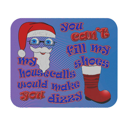 santa's shoes - Mouse Pad (Rectangle) (light blue-purple wave)