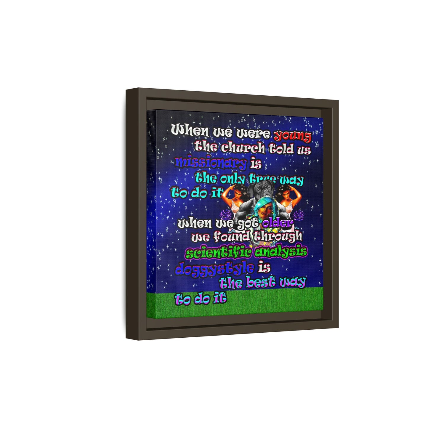 doggystyle - framed canvas art ('snoops' background)