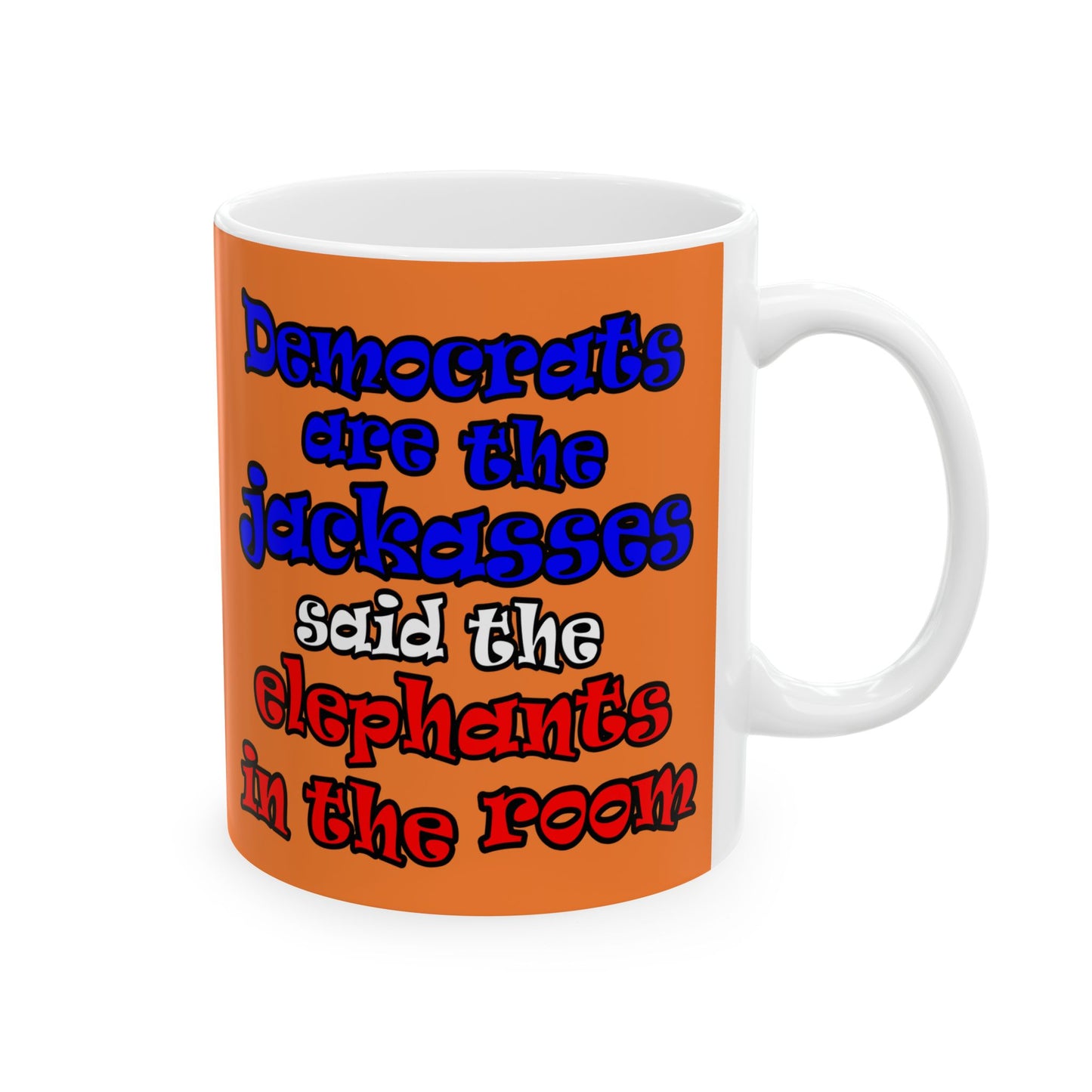 donkeys and elephants - White Mug (crusta)