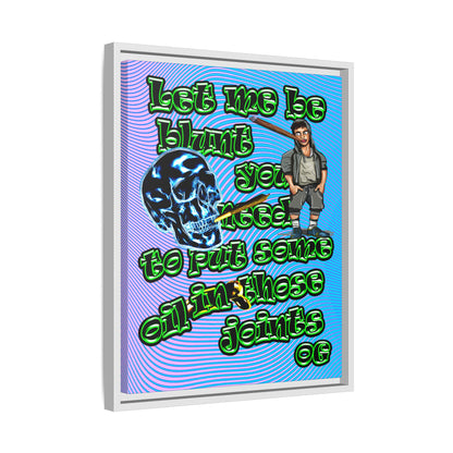 og - framed canvas art (light blue-purple wave)