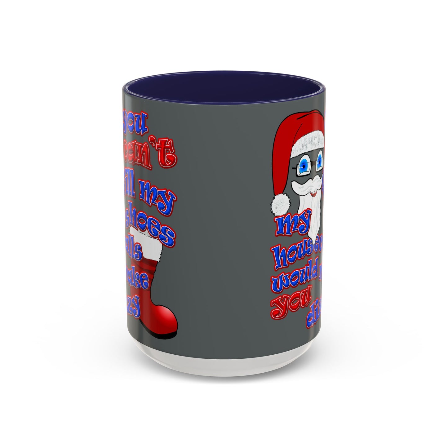 santa's shoes - Accent Mug (dark grey)