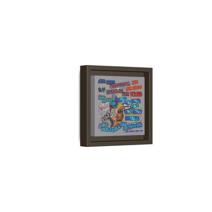 drop the beat - framed canvas art (grey)
