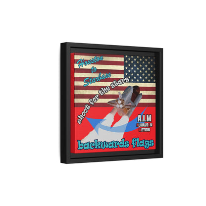 shoot for the stars - framed canvas art (red)