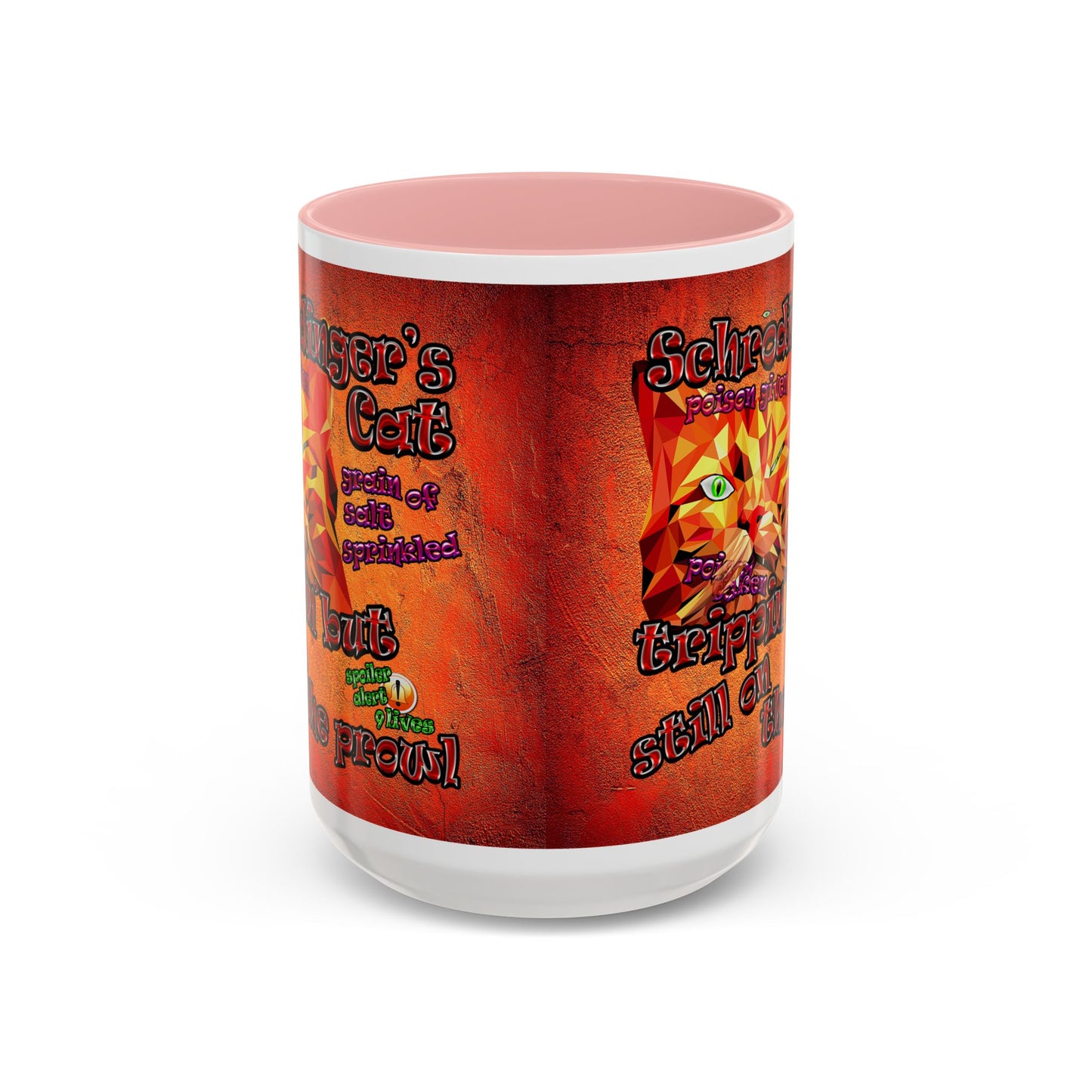 schrodinger's cat - Accent Mug (burnt orange)
