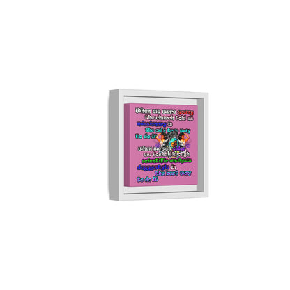 doggystyle - framed canvas art (light pink)