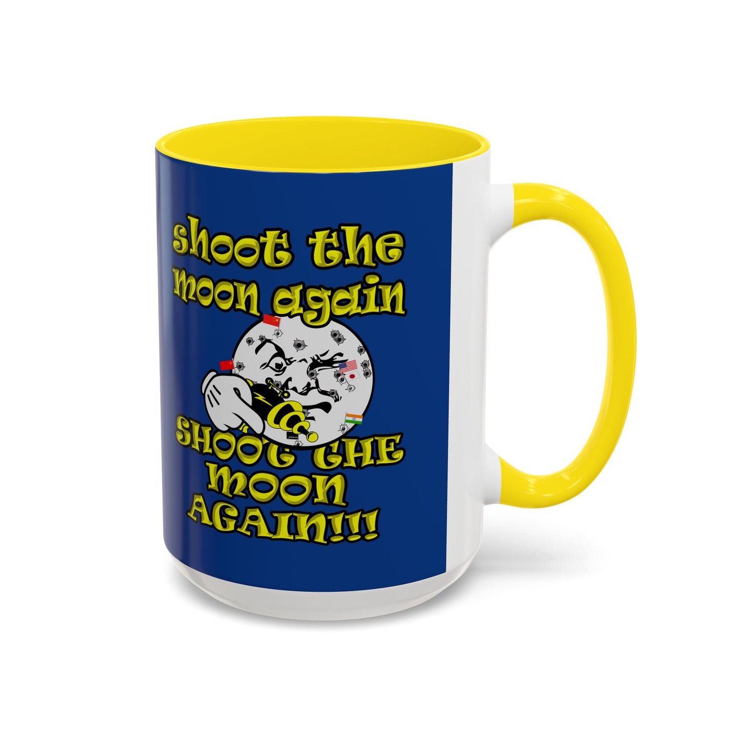 shoot the moon again - Accent Mug (dark blue)