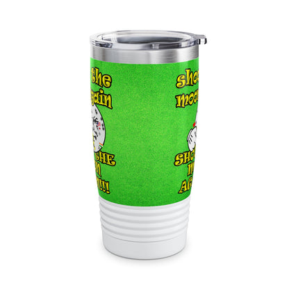 shoot the moon again - Ringneck Tumbler, 20oz (green turf)