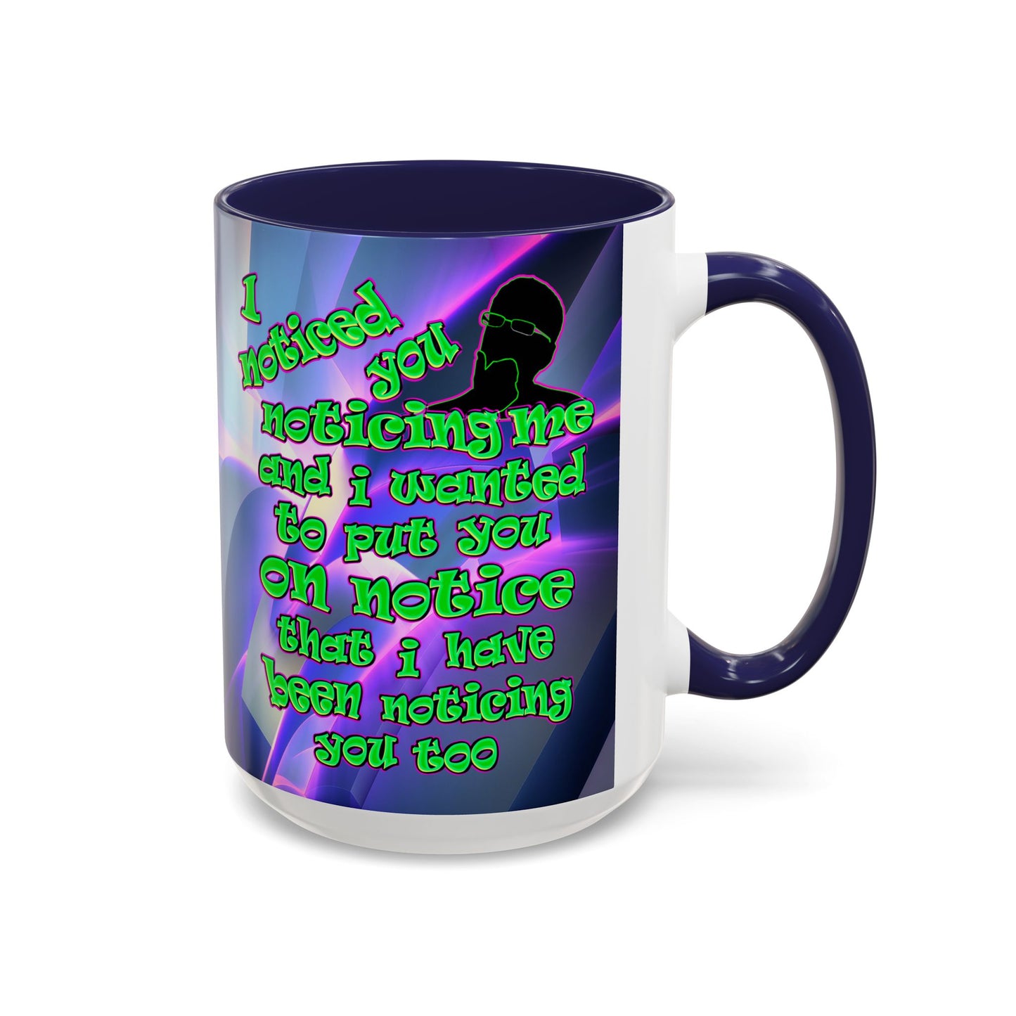 noticed you noticing - Accent Mug (grey-pink wave)
