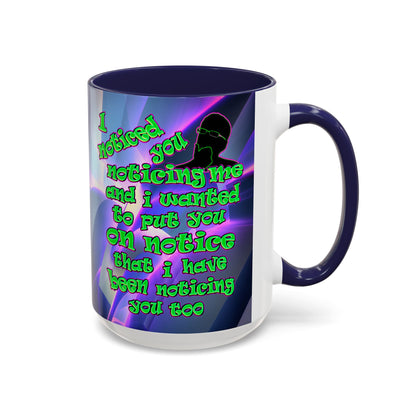 noticed you noticing - Accent Mug (grey-pink wave)