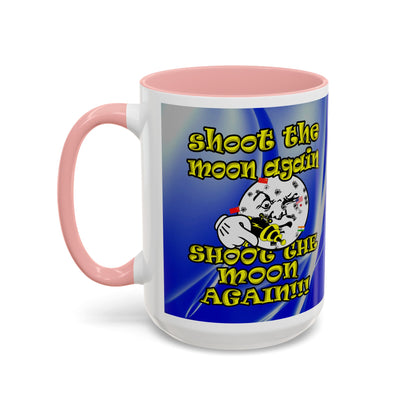 shoot the moon again - Accent Mug (blue-white wave)