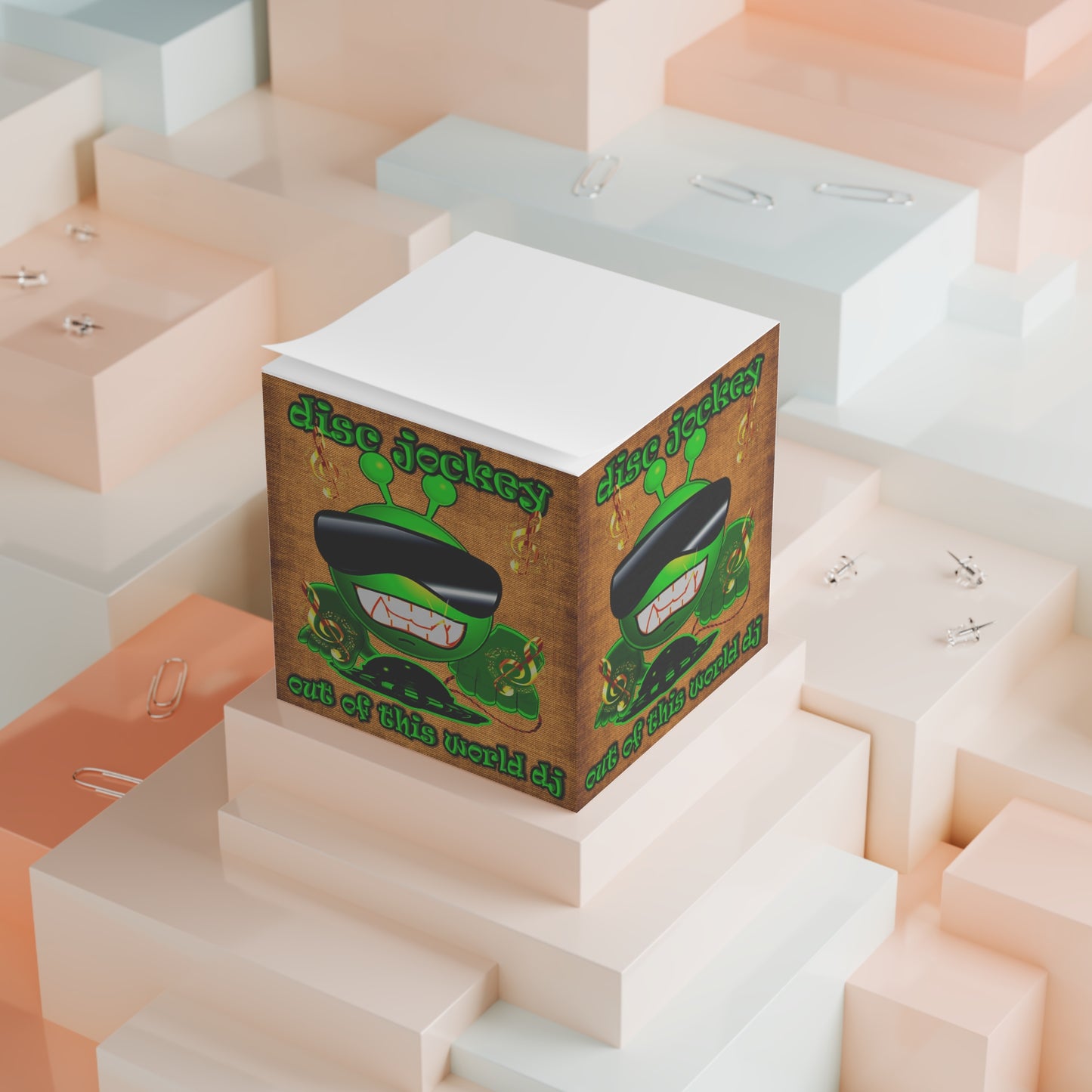 disc jockey - note cube (brown papyrus)