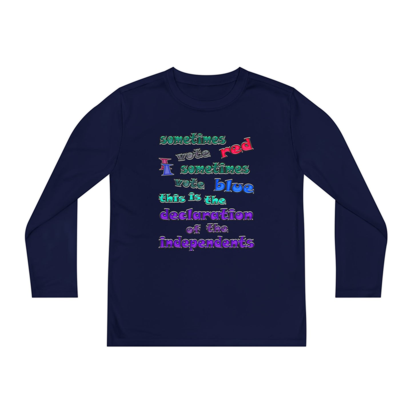 declaration of the independents - Youth Long Sleeve Competitor Tee