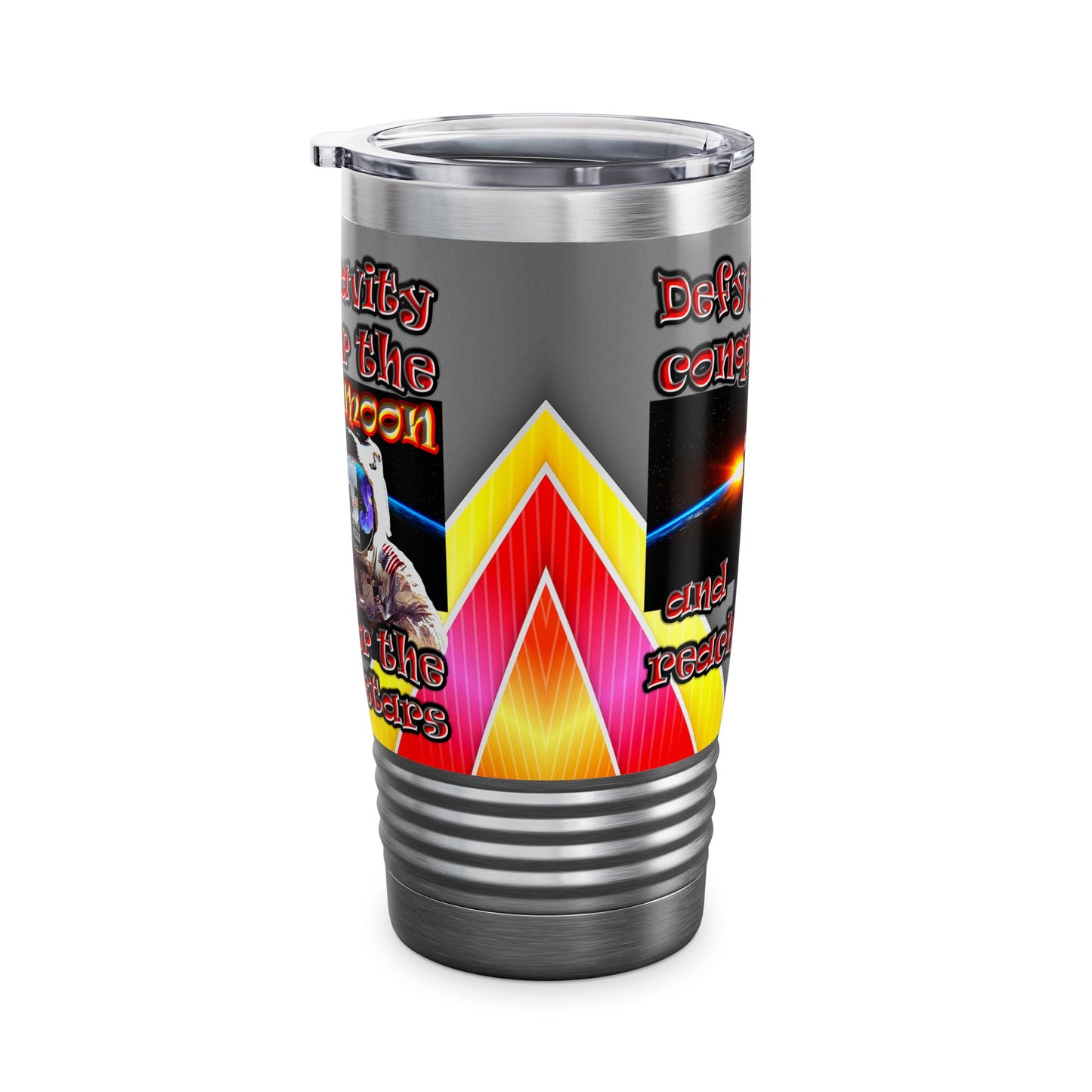 defy conquer reach - Ringneck Tumbler, 20oz (rainbow split)