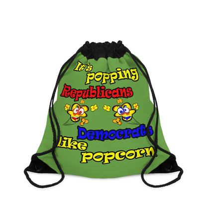 popping like popcorn - Drawstring Bag (green)